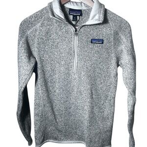 Patagonia Better Sweater Half Zip Up Fleece Jacket Womens Size XSmall Solid Grey